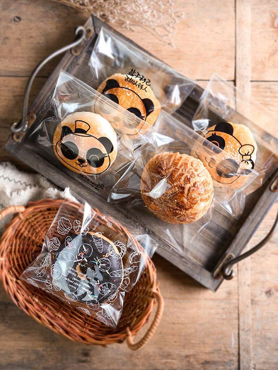 100/200 túi đựng bánh mì trong suốt, túi đựng thực phẩm, túi tự dán đựng bánh donut, túi đựng bánh mì - Túi nhựa trong suốt bảo quản thực phẩm cho bánh mì tươi, đông lạnh, bánh mì sandwich và bánh donut.