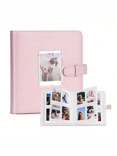108 Pocket Mini Photo Album Compatible With Fujifilm Film, Fits 2.2x3 Inch Photos, Album Holds Total 108 Photos, PU Leather Cover And Clear PVC Sleeves, 36 Separate Pages With 3 Pockets Each, Flip Book Style For Easy Photo Viewing
