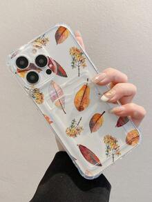 树叶彩绘透明多功能卡包钱包，加厚防震手机壳，兼容 17/17 Pro/17 Pro Max、16/11/16 Pro/16 Plus/16 Pro Max/16e/15 Pro Max/13/14/12/XS/XR/7G/8P、Galaxy S25/S25 Plus/S25 Ultra、A16/A36/A26/A56/A50/A12/A32/A52/A72/A51/A21S/A13/A14/S24/S24 Plus/S24 Ultra/S20/S23/S22/A53/S20 FE/S21、11/12 Pro/12/12X/13 Pro/14 Pro/15 Pro/X3 Pro、10/9/Note 9/12C/Note 11 Pro/Note 8 Pro/9C/9A - 彩色 - 查看 6