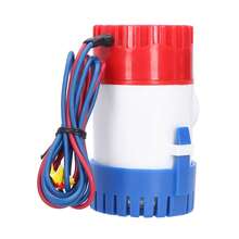 Bomba de achique DC interruptor semiautomático bomba sumergible eléctrica pequeña para el drenaje proporciona potencia 12V/24V 350/500/750/1100GPH (12V 1100GPH) - Rojo - Ver 3