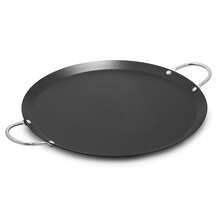 9 Inch Nonstick Carbon Steel Round Comal Griddle Pan With Metal Handles, Black - 1 - View 1