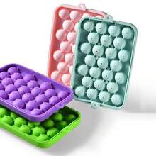 1pc 25-Cavity Silicone Ice Ball Maker Tray, Creative Small Round Mold - Multicolor - View 8
