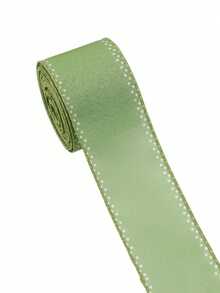 1 Roll 5 Yards Green Wildflower Trim Ribbon, Vintage Floral Craft Ribbon, Spring Fabric Ribbon, Suitable For Making Wreaths, Bows, DIY Packaging, Party Decorations, Gifts, Birthdays, Graduations, Home Presents Or Valentine's Day, Mother's Day, DIY Crafting Of Any Items - Webbing - View 12