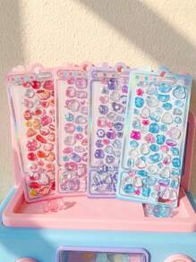 POKOJA LAND 高品质第二代3D立体镂空卡通贴纸，可爱奖励3D贴纸 - 彩色 - 查看 2