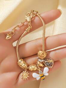 Women's Bee Pendant Bracelet, Niche Friend Bracelet, Daily Accessories - Bracelet 7681 - View 5