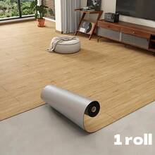 1 Rolle selbstklebender Vintage-Holzmaserung-Vinyl-Fußleisten-Aufkleber, 3D-Holzmaserung-Abzieh-und-Kleb-Tapete, fleckenresistent, Wohnzimmer, Küche, Schlafzimmer, Heimdekoration, verdickter verschleißfester rutschfester Bodenaufkleber, wasserdichter Wandaufkleber - Mehrfarbig - Übersicht 15