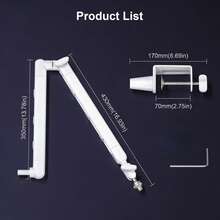 2026 Upgraded Microphone Suspension Boom Arm With Cable Management, Low-Profile Desk Mount 360° Rotatable Holder Suitable For SM7B, MV7, AM8, K688 - one-size - View 2