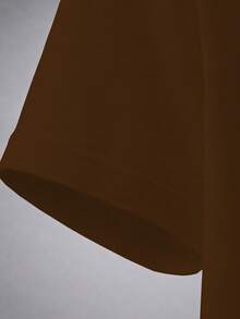 Brazil Unisex Minimalist T-Shirt With Brazilian National Team Flag Print For The World Cup – Basic Casual, Short Sleeve, 100% Cotton, Comfortable, Summer Streetwear Fashion, Urban Look - Includes A Free Flag - 鏽棕色 - 查看 7