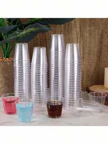 Ly sâm panh trong suốt tái sử dụng 1oz, ly rượu vang, ly cocktail, ly chúc mừng đám cưới, thích hợp cho năm mới, Giáng sinh, tiệc tùng, đám cưới, sinh nhật, Ngày lễ tình nhân, tựu trường và các sự kiện lớn khác. - Xem 3