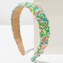 1 chiếc băng đô hình bánh donut rắc đường ngọt ngào, băng đô cài tóc có đệm hình kẹo cầu vồng, phụ kiện tóc dễ thương, phong cách Y2K dành cho bé gái và phụ nữ, hoàn hảo cho sử dụng hàng ngày, dự tiệc, kỳ nghỉ và làm quà tặng, lễ hội, sinh nhật. - Màu Hồng Tươi - Xem 9