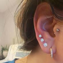Ear Piercing Gun, Disposable Ear Piercing Kit With CZ Earring Stud, No Pain Easy Use At Home (5mm) - ColorC - View 6
