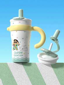 CRAYON SHINCHAN 新款高品质大容量双层保温吸管杯，可爱设计，适合女孩，960毫升 - 彩色 - 查看 11