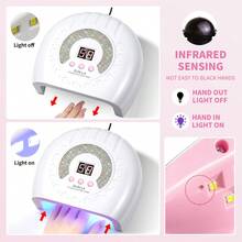 新款 SUN L4 USB 24LED 美甲灯 - 粉色水晶镶嵌设计，红外自动感应（无黑手），适用于凝胶/UV指甲油快速固化，便携轻巧，适合美甲沙龙和家庭使用 - 白色 - 查看 5