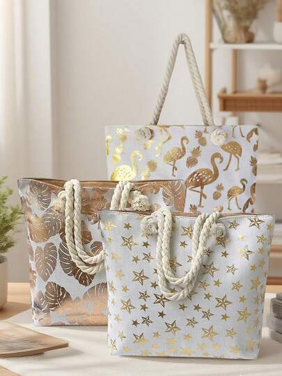 Borsa da spiaggia per damigelle | Grande borsa shopping a tracolla per donna | Borsa da matrimonio per sposa e damigelle | Regalo per il festa nuziale | Regalo per la Festa della Mamma, Natale, Ringraziamento