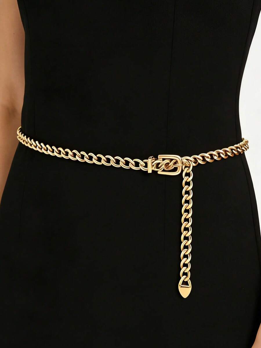 Dây xích kim loại nhiều lớp dành cho nữ, thích hợp để phối cùng váy. - Nhiều màu - Xem 1