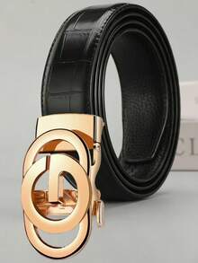 男士自动扣休闲皮带，百搭，商务，韩版，时尚 - 彩色 - 查看 1