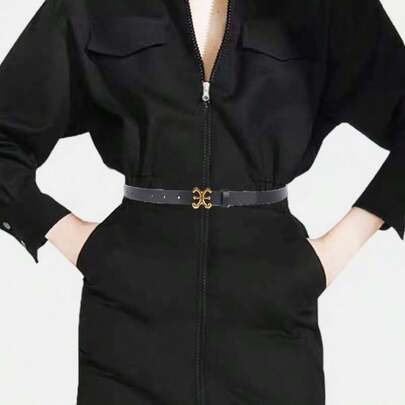 1 Set Women's Belt Combo, Fashion Versatile Dress Belt Set, Jeans Belt