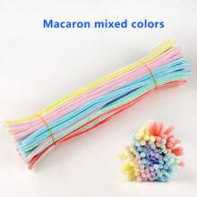 300支绿色管道清洁棒套装，11.8英寸软质管道清洁棒，三种不同深浅的绿色，天鹅绒材质，DIY天鹅绒清洁棒，工艺材料，适用于各种艺术和手工项目 - 彩色 - 查看 4