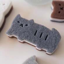 4pcs Anti-Scratch Cat Pattern Sponge Scrubber, 4 Cute Cat Designs, Versatile Kitchen Cleaning Sponge, Dish Washing Cloth, Pot Scrubber, Wipe Cloth, Compressed Dishwashing Block, Heavy Duty Cleaning Pad With Scratch-Resistant Foam, Suitable For Pots, Utensils And Surfaces, Ideal For Home Kitchen Cleaning, Halloween Gift, Random Color/Pattern - Cat - View 7