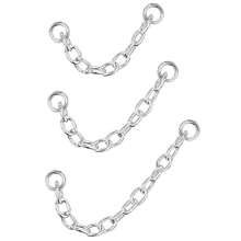Pendientes chapados en oro de 14K, cadena colgante convertible para doble perforación, pendientes colgantes - Oro/plata - Ver 9