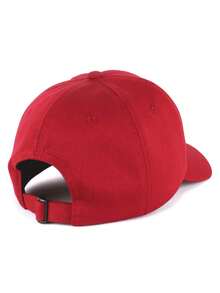 Unisex Men's And Women's Embroidered Adjustable Minimalist Dadhat Baseball Cap - Merah - View 3