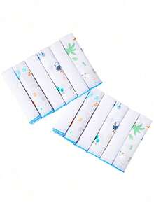 12-Piece Set: Washcloth, Diaper, Burp Cloth, 100% Cotton, 30cm X 30cm - 男12件 - 查看 5