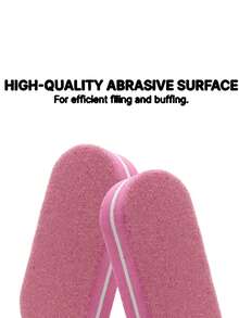 JEARLYU Bộ 10/20/50/100 miếng mút xốp mini hình đậu phụ, dũa móng tay hai mặt, mút xốp đàn hồi cao dùng để đánh bóng và chà nhám móng tay. - Hồng - Xem 2