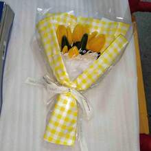 手工多色扭茎编织郁金香花束，创意铁丝绒人造花生日礼物 - 彩色 - 查看 11