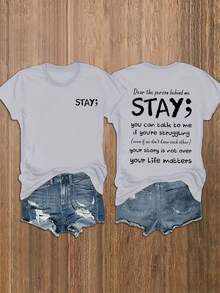 Summer Women'S Front And Back STAY Printed Short-Sleeve T-Shirt, Made From Comfortable And Breathable Fabric, Perfect For Casual Sports Style, Suitable For Spring And Summer. Loose Fit Benito Bowl,Big Game, Football Fast Delivery Women'S Casual And Stylish Short-Sleeved Printed Shirt/T-Shirt, Breathable, Suitable For Outdoor Sports, Everyday Wear, Birthday Gifts, Christmas Gifts, Halloween Gifts, Or As A Commemorative Shirt For Friends Or Loved Ones. Also Suitable As A Pullover - trắng - Xem 8
