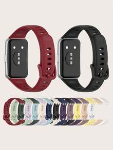 1 pieza Correa de silicona suave y sólida con hebilla de liberación rápida compatible con Huawei Band 11 / Band 11 Pro Smartband, accesorio de repuesto para mujeres/hombres - Banda 11 / 11 Pro - Ver 2