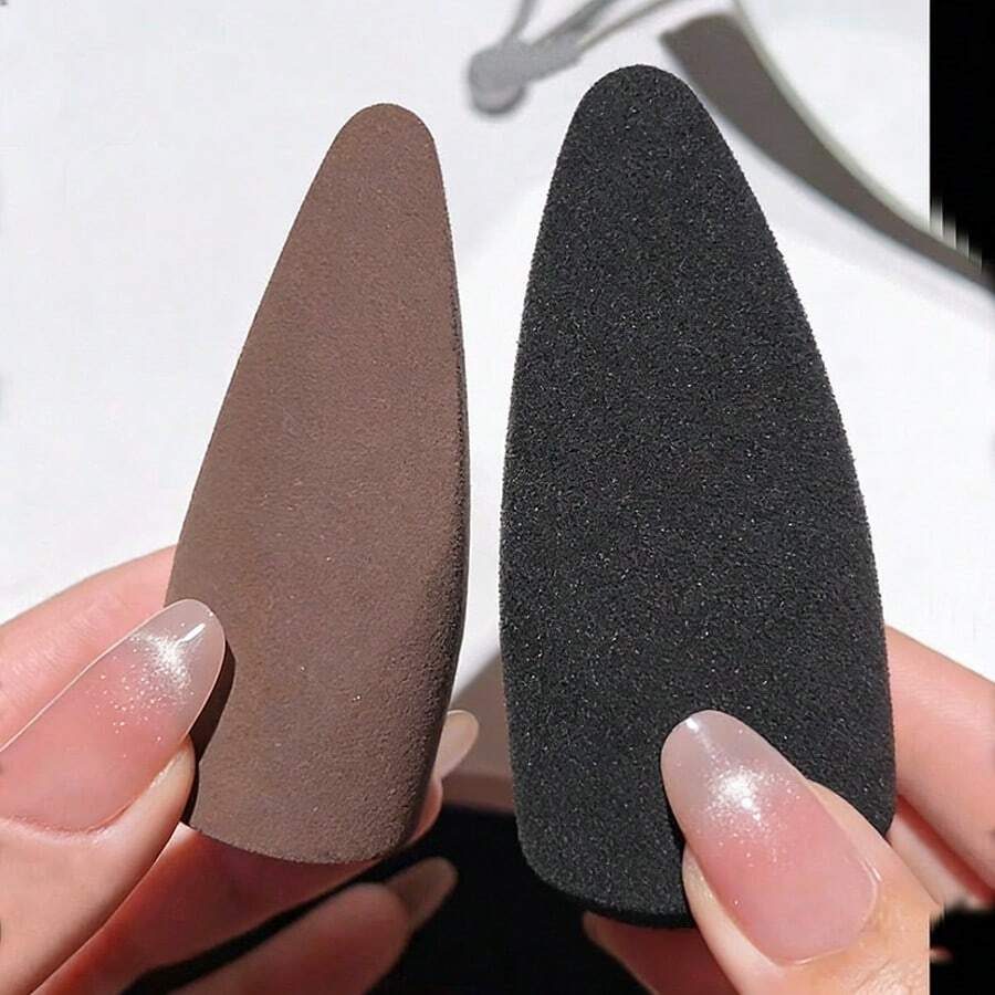 Irregular Skin-Friendly Thumb Makeup Sponge, Wet & Dry Dual-Use Makeup Tool, Expands When Soaked In Water - Multicolor - View 1