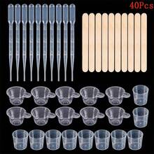 SMI Fine Bộ dụng cụ đúc nhựa Epoxy 40 món (31 chi tiết) bao gồm cốc đong 30ml, ống nhỏ giọt nhựa, que gỗ, cốc trộn. Bộ dụng cụ tự làm nhựa epoxy cho người mới bắt đầu. Bộ dụng cụ đúc nhựa Epoxy UV bao gồm cốc đong và ống nhỏ giọt, dùng để tự làm đồ trang sức. - Nhiều màu - Xem 16