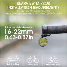 2pcs/Set Bicycle Rearview Mirrors With Wide Angle Convex Lens, 360 Degree Rotatable, Foldable Design, Ideal Accessory For Black Bicycles - Multicolor - View 7