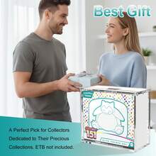 PKMN ETB Acrylic Case – 8mm + 5mm Premium Thick Clear Acrylic ETB Display Box With Magnetic Lid – ETB Protector Case For Collectors, UV Resistant, Stackable Design - ETB 案例(方角) - 查看 6