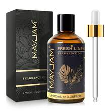 MAYJAM 1瓶装 10/100毫升 清新亚麻香氛精油，适用于香薰机、加湿器、DIY肥皂和蜡烛制作，是家居客厅、卧室、办公室、水疗中心、瑜伽馆空气清新剂的理想之选，香味持久。 - Fresh Linen - 查看 12