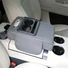 1pc Multifunctional 4-In-1 Car Armrest Box Heightening Pad, Central Armrest Box, Cup Holder, Tissue Box, Versatile Car Armrest Pad With Cup Holder - one-size - View 5