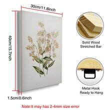 Set Of 1 Cottagecore Vintage Orchid Canvas Poster – Yellow Floral Wall Art, French Country Botanical Print, Frameless/Framed Decor For Living Room Bedroom Kitchen - A - View 8