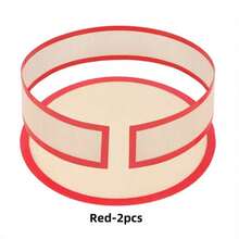 硅胶烘焙垫套装（圆形垫+侧边），耐热且可放入洗碗机清洗 - 彩色 - 查看 16