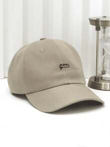 Unisex Men's And Women's Embroidered Adjustable Minimalist Dadhat Baseball Cap - Khaki - View 1