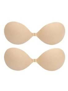 1 cái/10 cái Miếng dán nâng ngực vô hình, không dây, không lưng, chống thấm nước, có thể tái sử dụng, che đầu nhũ hoa bằng silicon, thích hợp cho váy cưới, váy dự tiệc bãi biển. - Nhiều màu - Xem 16