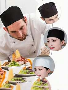 1 chiếc mũ đầu bếp unisex, mũ len đầu bếp cho nam và nữ, mũ nấu ăn nhà bếp có thể điều chỉnh với phần trên bằng lưới thoáng khí, mũ len sushi cho người lớn - Nhiều màu - Xem 8