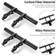 Bộ nối dài tay lái xe đạp WEST BIKING 25cm bằng sợi carbon, kẹp đôi bằng hợp kim, đa chức năng, phù hợp với tay lái mở rộng 18-35mm, trọng lượng nhẹ, tích hợp GPS và đèn xe đạp. - màu đen - Xem 6