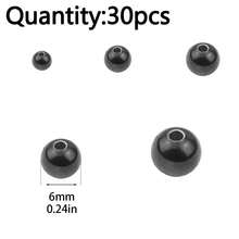 Hạt đệm tròn nhẵn màu đen bằng thép không gỉ, đường kính 3-8mm, dùng để tự làm trang sức, vòng tay và dây chuyền. - quả bóng thép không gỉ - Xem 11