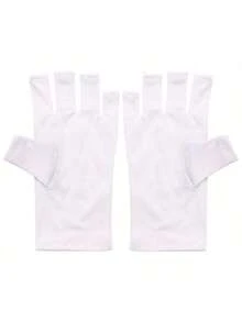 1 双 UV 防护凝胶美甲手套，粉色露指手套，美甲师、DIY 美甲爱好者和美甲沙龙的理想之选（情人节、母亲节礼物），美甲用品，美甲工具，美甲工具，返校季，美甲贴纸 - 彩色 - 查看 12