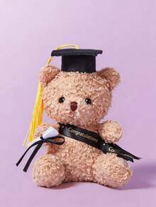 POKOJA LAND Black Plush Stuffed Teddy Bear Doll Mini Graduation Bear With Graduation Cap Doll Class 2025 Graduation Stuffed Bear Loose Graduation Bear Cap And Congratulatory Belt Are Favorite Decorations For Graduation Gift,Graduation,Plushies,Kids Toys - Multicolor - View 5