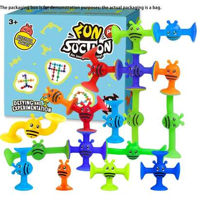Bộ 10/20/30 món đồ chơi mềm nhiều màu sắc có giác hút, đồ chơi xếp hình giúp trẻ thư giãn giác quan, lý tưởng cho khi tắm vòi sen, tắm bồn, du lịch và tiệc tùng, trang trí bàn làm việc, thích hợp nhất để nhét vào trứng Giáng sinh/Halloween/Năm mới/Lễ Phục sinh.