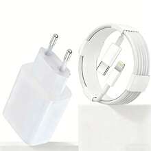 1組 20W USB C 歐規快充適配器 + 2m/6.6FT 充電數據線，相容 iPhone 14/13/12/11、iPods，充電適配器套裝 - 查看 1
