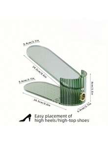 Kệ đựng giày hai tầng trong suốt, có thể điều chỉnh, tiết kiệm không gian, thích hợp cho lối vào nhà. - Xem 4