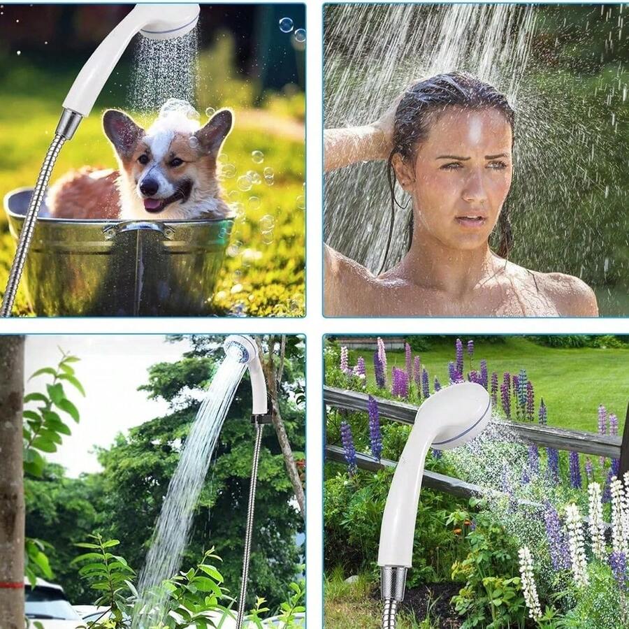 Portable Camping Shower USB Rechargeable Electric Shower Pump For Garden Outdoor - A - View 1