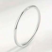 1 pieza Anillo de pulgar de plata pura, joyería de plata elegante y delicada como regalo para mujeres - Blanco - Ver 5